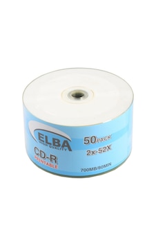 Elba Printable CD-R 700 MB 80 DK 56X 50'li Shrink Boş CD Elba Printable CD-R 700 MB 80 DK 56X 50'li Shrink Boş CD