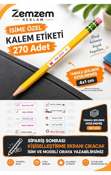 Okul Kalem Etiketi Kesilmiş Kalem Sticker Seti İsme Özel 288 Adet Okul Kalem Etiketi Kesilmiş Kalem Sticker Seti İsme Özel 288 Adet