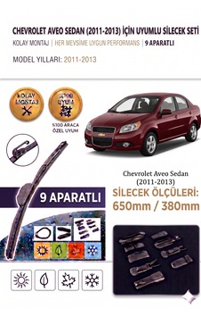Chevrolet Aveo Sedan Ön Cam Silecek Takımı 2011-2013 Chevrolet Aveo Sedan Ön Cam Silecek Takımı 2011-2013