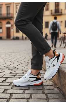 Legan Bağcıklı Spor Sneakers Erkekayakkabı Beyaz-karamel Legan Bağcıklı Spor Sneakers Erkekayakkabı Beyaz-karamel