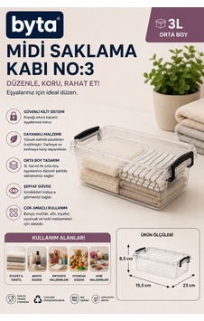 3 Litre Kilitli Kapaklı Şeffaf Çok Amaçlı Saklama Kutusu Organizer Şeffaf 3 Litre Kilitli Kapaklı Şeffaf Çok Amaçlı Saklama Kutusu Organizer Şeffaf