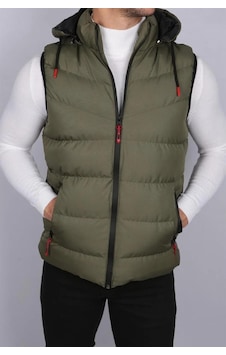 16683 Dewberry Hooded Mens Vest-haki 16683 Dewberry Hooded Mens Vest-haki