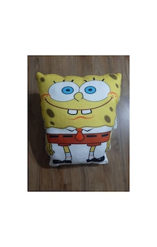 Sünger Bob Desen Şekilli Tasarım Karakter Yastık Cok Renklı Sünger Bob Desen Şekilli Tasarım Karakter Yastık Cok Renklı