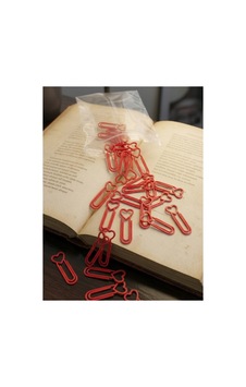 Kırmızı Kalp Figürlü Tasarım Ataş Seti 50 Adet Dekoratif Kıskaç Romantik - Kitap Ayracı Ve Ofis Aksesuarı