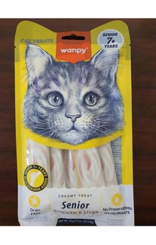 Kedi Ödülü Senior 7+ Yaş, Tavuk Ve Ciğerli Kremalı Treat, 70g 5x14g Kedi Ödülü Senior 7+ Yaş, Tavuk Ve Ciğerli Kremalı Treat, 70g 5x14g