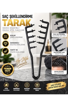 Hacimli Ve Dalgalı Saç Şekillendirici Tarak 4 Hacimli Ve Dalgalı Saç Şekillendirici Tarak 4