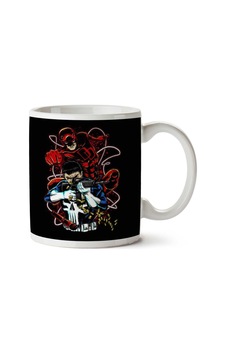 Team Up Daredevil Punisher İki Tarafı Baskılı Kupa Bardak Çok Renkli Team Up Daredevil Punisher İki Tarafı Baskılı Kupa Bardak Çok Renkli