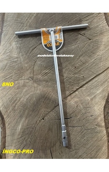 İngco Pro T Tipi 8 Lokma Anahtarı 8n0 Uzun Lokma Derin Somun Sıkma Anahtar 30cm İngco Pro T Tipi 8 Lokma Anahtarı 8n0 Uzun Lokma Derin Somun Sıkma Anahtar 30cm