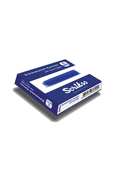 Scrikss Dolma Kalem Mürekkep Kartuşu 6'lı Mavi-Siyah Scrikss Dolma Kalem Mürekkep Kartuşu 6'lı Mavi-Siyah
