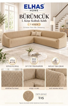 Bürümcük Eteksiz L Köşe Koltuk Örtüsü. 7 Kişilik Esnek, Köşe Koltuk Kılıfı. Toplam Uzunluk 550cm Taş - 796363643 Taş Bürümcük Eteksiz L Köşe Koltuk Örtüsü. 7 Kişilik Esnek, Köşe Koltuk Kılıfı. Toplam Uzunluk 550cm Taş - 796363643 Taş
