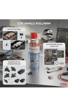 Profesyonel Yağlı Kontak Sprey 200 Ml - Akü Kutup Başı Ve Devre Kartı Temizleyici Oksit Sökücü