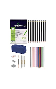 Canson 1557 Eskiz Defterli Karakalem Ve Derwent Watercolor Kuruboya Kalemi Çizim Eskiz Seti Canson 1557 Eskiz Defterli Karakalem Ve Derwent Watercolor Kuruboya Kalemi Çizim Eskiz Seti