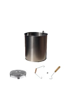 Tabanı Düz Alttan Delikli Kova + Ayaklı Izgara + Çengel + Tutacak Tabanı Düz Alttan Delikli Kova + Ayaklı Izgara + Çengel + Tutacak