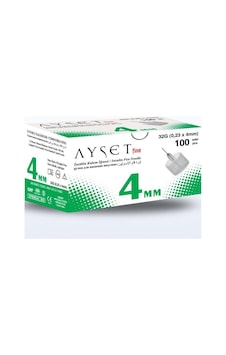 Ayset Fine İnsülin Kalem İğnesi 32G 0.23 X 4Mm 100Lü Kutu Ayset Fine İnsülin Kalem İğnesi 32G 0.23 X 4Mm 100Lü Kutu