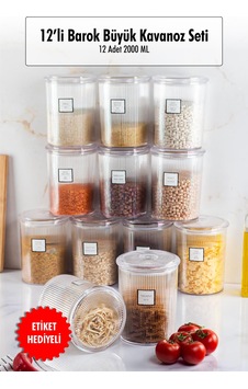 12'li Barok Yuvarlak Büyük Kavanoz Seti & Saklama Kabı & Erzak Kabı 12 2000 Ml Sarı 12'li Barok Yuvarlak Büyük Kavanoz Seti & Saklama Kabı & Erzak Kabı 12 2000 Ml Sarı