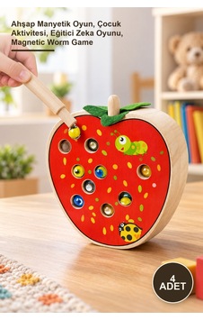 4 Adet Ahşap Manyetik Solucan Yakalama Oyunu Ahşap Manyetik Oyun, Çocuk Aktivitesi, Eğitici Zeka Oyunu, Magnetic Worm Game 4 Adet Ahşap Manyetik Solucan Yakalama Oyunu Ahşap Manyetik Oyun, Çocuk Aktivitesi, Eğitici Zeka Oyunu, Magnetic Worm Game