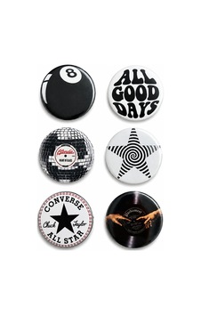 Trend Y2k Vintage Metalrozet Seti 6 Lı Retro, Indie Ve Streetwear Çanta Aksesuarı Diğer