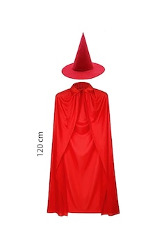 Nessiworld Yetişkin Boy 120 Cm Kırmızı Yakalı Pelerin Ve Kırmızı Cadı Şapkası Diğer Nessiworld Yetişkin Boy 120 Cm Kırmızı Yakalı Pelerin Ve Kırmızı Cadı Şapkası Diğer