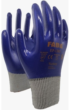 Faba Ep-1303-l Lacivert Nitril Polyester Eldiven L Faba Ep-1303-l Lacivert Nitril Polyester Eldiven L