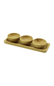 3pcs - Sunum Tepsili Mini - Çap: 6cm Ahşap Bambu Lokumluk - Çerezlik Kase 4741 3pcs - Sunum Tepsili Mini - Çap: 6cm Ahşap Bambu Lokumluk - Çerezlik Kase 4741