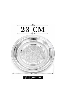 Gül Mutfak 23 Cm Servis Tabağı Paslanmaz Çelik Inox Gül Mutfak 23 Cm Servis Tabağı Paslanmaz Çelik Inox