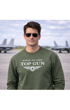 Top Gun Baskılı Sweat Hakı Haki Top Gun Baskılı Sweat Hakı Haki