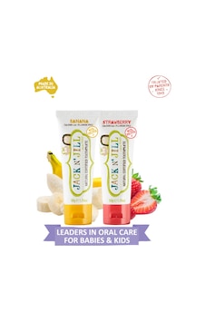 Jack N Jill Doğal Sertifikalı Diş Macunu - Çilek & Muz 2'li Paket 2x50g Jack N Jill Doğal Sertifikalı Diş Macunu - Çilek & Muz 2'li Paket 2x50g
