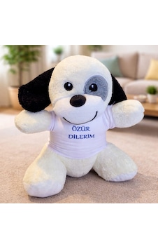 Özür Dilerim Tişörtlü Sevimli Beneklii Peluş Köpekk Ki Diğer