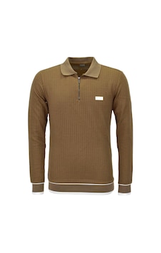 Dynamo Erkek Spor Mevsimlik Polo Yaka Sweatshirt Bgl-st03932 Vizon