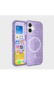 Apple Uyumlu iPhone 16 Kılıf M-safe Şarj Özellikli Parlayan Simli Saydam Renkli Zore Allstar Kapak Apple Uyumlu iPhone 16 Kılıf M-safe Şarj Özellikli Parlayan Simli Saydam Renkli Zore Allstar Kapak