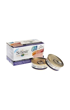 Schesir Multipack Sığır Etli ve Ton Balıklı Konserve Yetişkin Kedi Maması 6 x 50 G Schesir Multipack Sığır Etli ve Ton Balıklı Konserve Yetişkin Kedi Maması 6 x 50 G