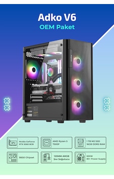 IH ADKO V6 R5-7500F 16 GB 1 TB SSD 8 GB RTX 5060 Free Dos Oem Paket Masaüstü Oyuncu Bilgisayarı IH ADKO V6 R5-7500F 16 GB 1 TB SSD 8 GB RTX 5060 Free Dos Oem Paket Masaüstü Oyuncu Bilgisayarı