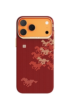 İphone 17 Pro Max Uyumlu Kılıf M-safe Özellikli Raptic Aramid Skin Chivalry Serisi Kapak Kırmızı