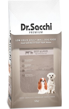 Dr. Sacchi Düşük Tahıllı Sığır Etli ve Kuzu Etli Mini Irk Yetişkin Köpek Maması 12 KG Dr. Sacchi Düşük Tahıllı Sığır Etli ve Kuzu Etli Mini Irk Yetişkin Köpek Maması 12 KG