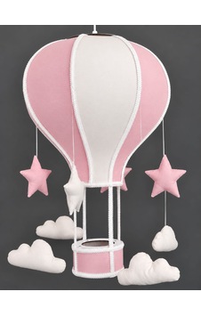 Kapadokya Balon Avize Açık Pembe - Beyaz