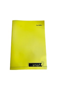Uninote I'm Smart Kareli Defter Sarı Kapak A4 Okul Defteri