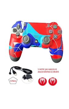 Playstation Dualshock 4 V2 Ps4 Oyun Kolu Pc + Ps4 Renkli 1.5mt Şarj Kablosu Ve Analog Koruyucu Playstation Dualshock 4 V2 Ps4 Oyun Kolu Pc + Ps4 Renkli 1.5mt Şarj Kablosu Ve Analog Koruyucu