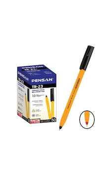Pensan Tr-23 Üçgen Tükenmez Kalem 1.0 Mm 50 Adet - Siyah Siyah