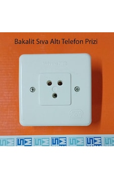 Bakalit Sıva Altı Telefon Prizi