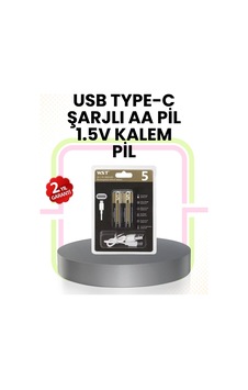 Tekrar Şarj Edilebilir Aa Usb Type-c Pil 1000+ Döngü 1.5v Sabit Voltaj - Hs08373451-5105 Tekrar Şarj Edilebilir Aa Usb Type-c Pil 1000+ Döngü 1.5v Sabit Voltaj - Hs08373451-5105
