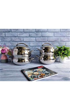 8 Parça Çelik Küre Tencere Seti Inox 8 Parça Çelik Küre Tencere Seti Inox