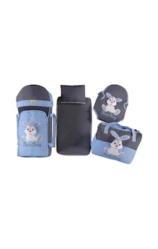 Rain Baby Tavşan Temalı Portbebe Bebek Bakım Taşıma Çantası Seti 5'li Rain Baby Tavşan Temalı Portbebe Bebek Bakım Taşıma Çantası Seti 5'li