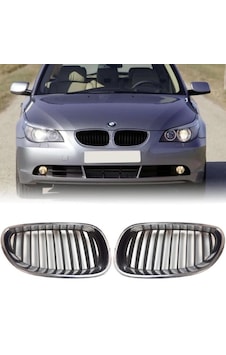 Bmw 5 Serisi E60 2004-2009 Ön Panjur Seti Krom Siyah 51137027061/62 Bmw 5 Serisi E60 2004-2009 Ön Panjur Seti Krom Siyah 51137027061/62