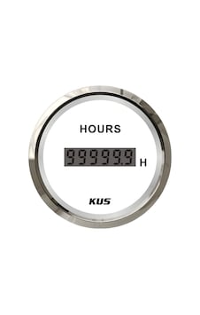 KUS Motor Zaman Saati Göstergesi Beyaz 12/24V 52 MM KUS Motor Zaman Saati Göstergesi Beyaz 12/24V 52 MM