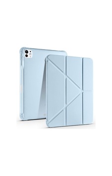 Aksesuarcim Apple iPad Uyumlu Pro 11 2024 İle Uyumlu Kılıf Silikon Yumuşak Kalem Bölmeli Esnek 4 Farklı Stand Olabilen Tablet Kılıfı Mavi Sku: Zeusb0fhj6j3x6 Arka Kapak