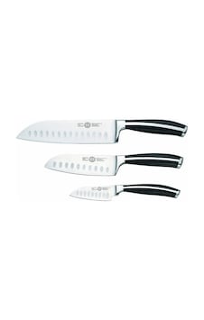Solingen Santoku Şef Bıçağı 3'lü Set Çok Renkli Solingen Santoku Şef Bıçağı 3'lü Set Çok Renkli