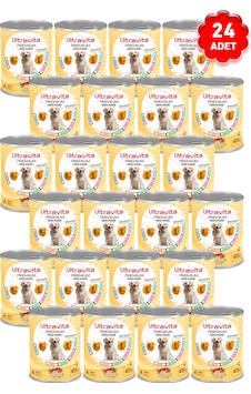 Ultravita Premium Yüksek Proteinli Sığır Konserve Yetişkin Köpek Maması 24 x 415 G Ultravita Premium Yüksek Proteinli Sığır Konserve Yetişkin Köpek Maması 24 x 415 G
