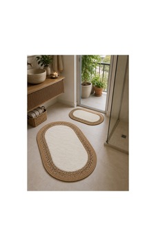 Oval Örgü Desenli Pelüş Detaylı 2'li Kahverengi Hasır Dekoratif Paspas 60x100 / 50x60 Kahverengi Kahverengi Oval Örgü Desenli Pelüş Detaylı 2'li Kahverengi Hasır Dekoratif Paspas 60x100 / 50x60 Kahverengi Kahverengi