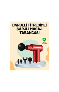 Mey İthalat Kas Gevşetici Masaj Tabancası 4 Başlık Ayarlanabilir Hız Diğer