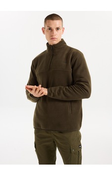 Jeep Haki Erkek Dik Relaxed Düz Polar Sweatshırt C4wm-swt4201